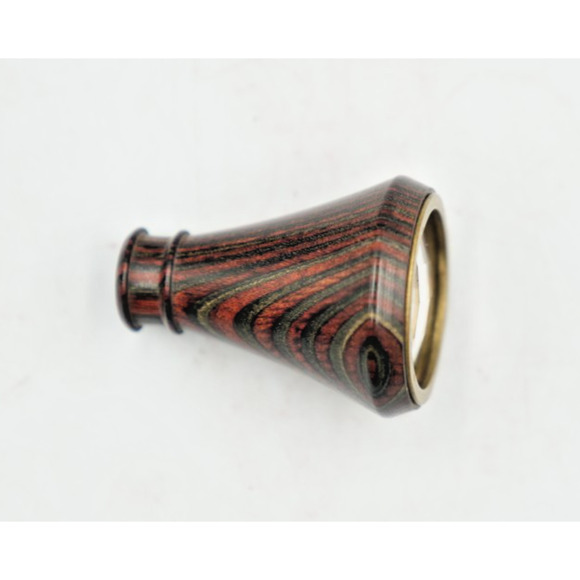 Handmade Faceted Lens Kaleidoscope Rosewood & Brass Optical Art Piece - Picture 5 of 5